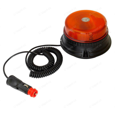 Maják oranžový LED 36W, 12LED, magnet, 1-funkce Truck LED ALR0004
