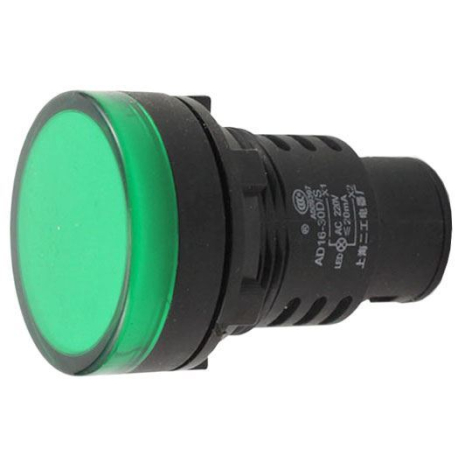 Kontrolka 230V LED 37mm AD16-30DS, zelená K463A