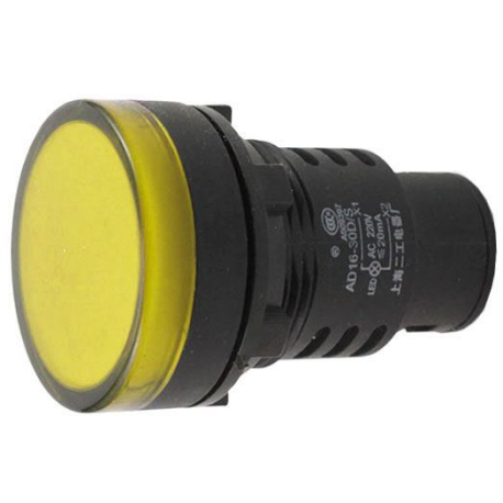 Kontrolka 230V LED 37mm AD16-30DS, žlutá K463B