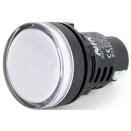 Kontrolka 230V LED 37mm AD16-30DS, bílá K463C