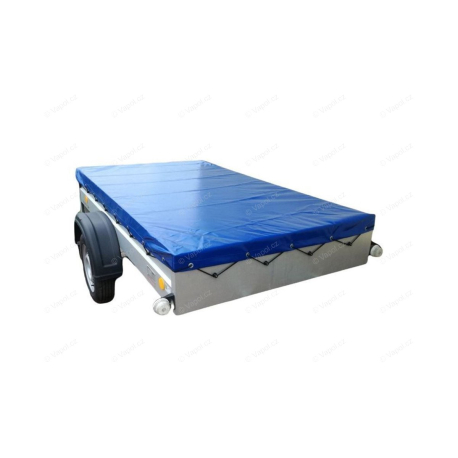 Plachta na přívěsný vozík 2120 x 1330 mm, modrá, CZ výroba (tkaná plachtovina 650 g/m2) DÍL VYROBENÝ V EU UEU82413