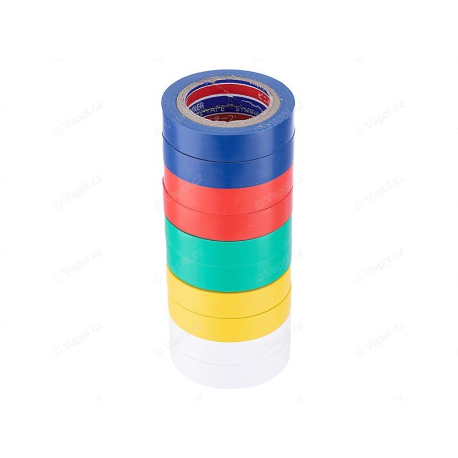 Izolační páska PVC 0,13 mm x 15 mm x 20 m barevná 10 ks, Carmotion Carmotion CAR86841
