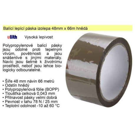 Lepící páska - izolepa hnědá 48mm/60m Manuli O426C