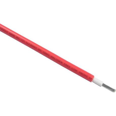 Solární kabel H1Z2Z2-K, 4mm2, 1500V, červený N345