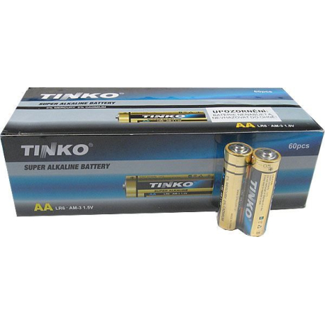 Baterie TINKO 1,5V AA(LR6) alkalická, balení 60ks R512-60
