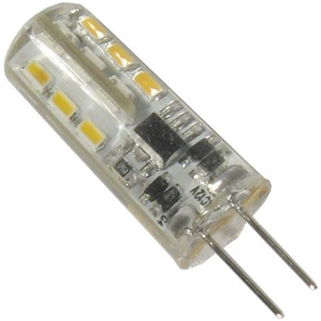 Žárovka LED G4 bílá, 12V/1,6W, 24x SMD3014, silikonový obal K490