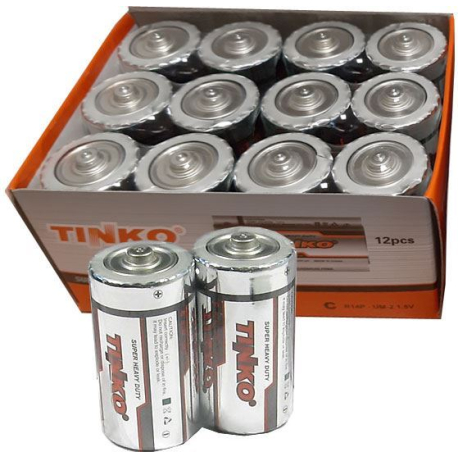 Baterie TINKO 1,5V D(R20) Zn-Cl, balení 12ks R503-12