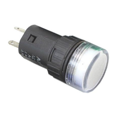 Kontrolka 24V LED 19mm, AD16-16E, bílá K458F