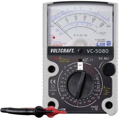 Analogový multimetr Voltcraft VC-5080, 500 V, 3 roky záruka VOLTCRAFT 49695