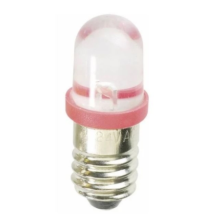 Žárovka indikační (kontrolka) LED E10 červená 3V, 12mA K504C