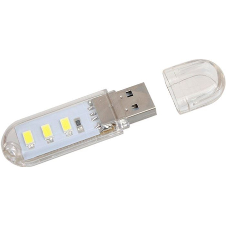 USB lampička 3x LED, bílá T631