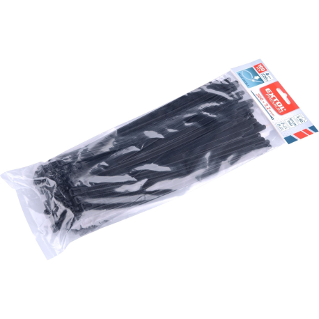 Pásky stahovací černé, rozpojitelné, 300x7,2mm, 100ks, nylon PA66 EXTOL-PREMIUM EXTOL-PREMIUM 60089