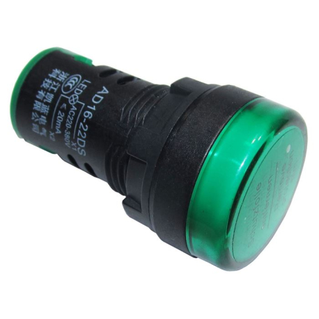 Kontrolka 230V LED 29mm AD16-22DS, zelená K459B