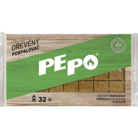 PE-PO dřevěný podpalovač 32 podpalů PEPO PEPO 60797