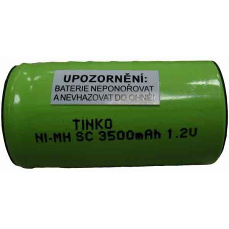 Nabíjecí článek NiMH SC 1,2V/3500mAh TINKO, páskové vývody R548