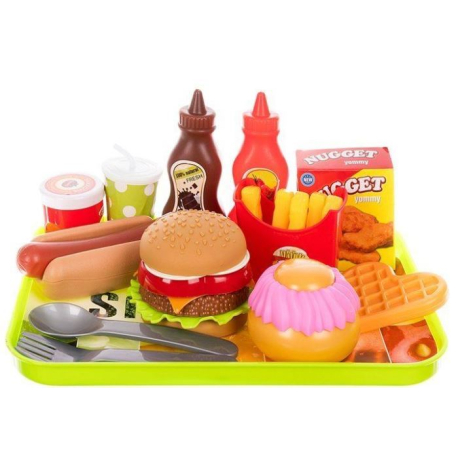 Plastový Fast food set pro děti V045G