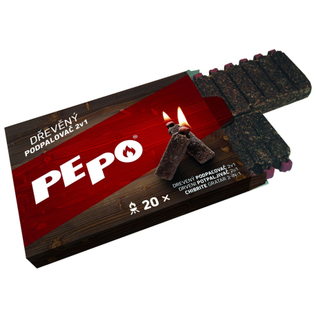 PE-PO dřevěný podpalovač 2v1 PEPO PEPO 60795