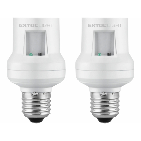 Objímka na žárovku s dálkovým ovládáním, 2ks, max. 60W žárovka, E27 EXTOL-LIGHT EXTOL-LIGHT 36014