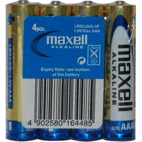 Baterie MAXELL 1,5V AAA(LR03), balení 4ks MAXELL R519-4