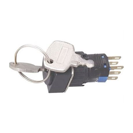 Přepínač s klíčem A16-22ZK2 ON-ON 2pól. 250V/3A L505B