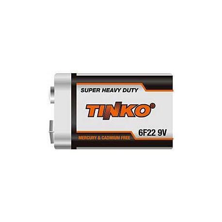 Baterie TINKO 9V 6F22, Zn-Cl R504