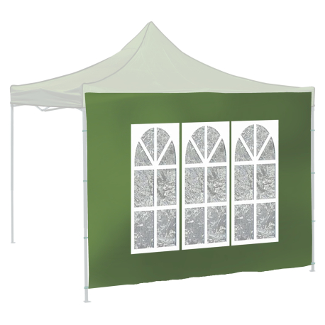 Bočnice pro párty stan WINDOW 2x3m 420D zelená WATERPROOF CATTARA 13341