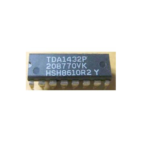 TDA1432 - 8.bit D/A převodník, DIL16 E769