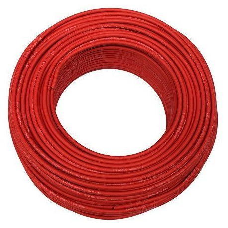 Solární kabel H1Z2Z2-K, 10mm2, 1500V, červený, balení 100m N349-100