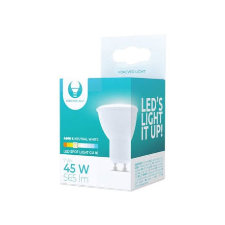 Žárovka LED GU10, 230V/7W, 4500K, 565lm, Forever Light K445D