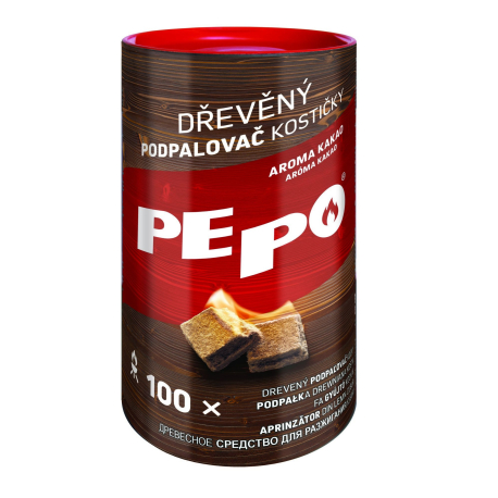 PE-PO dřevěný podpalovač kostičky 100 ks PEPO PEPO 60796