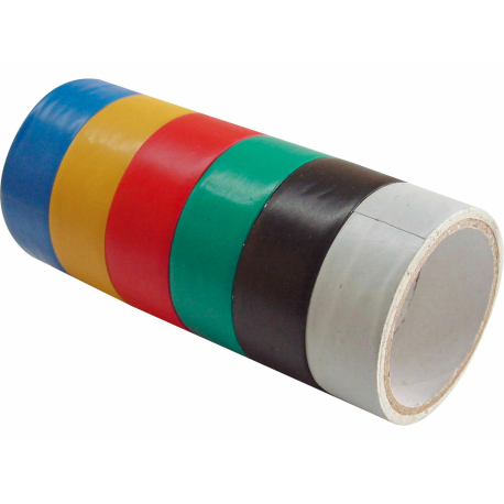 Pásky izolační PVC, sada 6ks, 19mm x 18m (3m x 6ks), tloušťka 0,13mm, 6 barev EXTOL-CRAFT EXTOL-CRAFT 3881