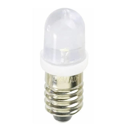 Žárovka indikační (kontrolka) LED E10 bílá 3V, 12mA K504B