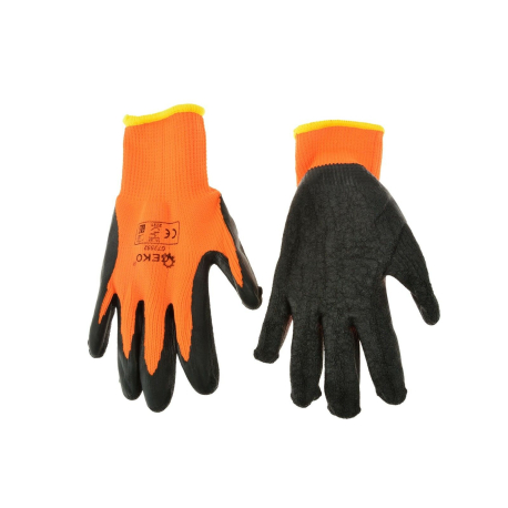 Pracovní zimní rukavice vel. 9 oranžové GEKO GEKO 59560