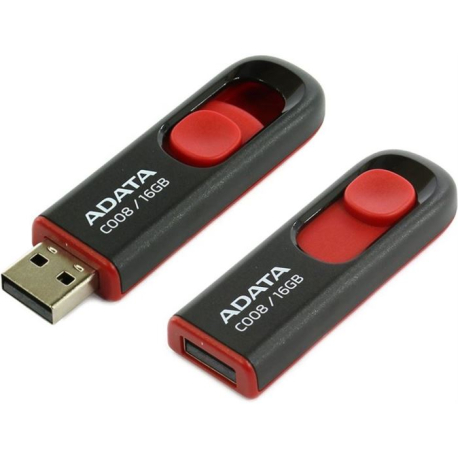 ADATA flashdisk 16GB USB 2.0 C008 černo/červená (potisk) V363U