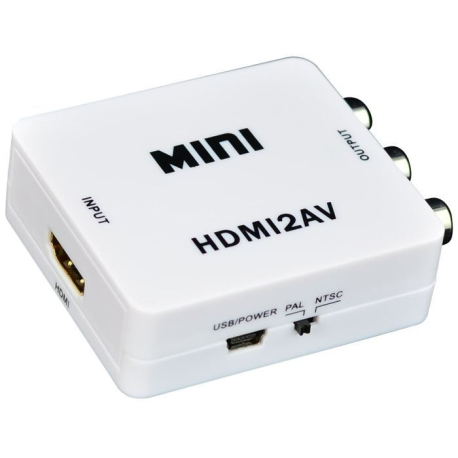 Konvertor HDMI2AV, HDMI na AV - analogové kompozitní video + audio D334B