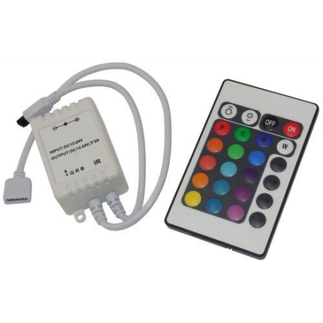Ovládač LED pásků RGB 12V/3x2A , IR D.O. 24 tlačítek G080