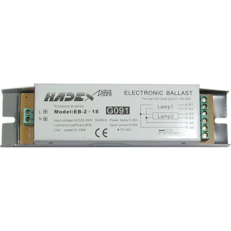 Elektronický předřadník EB-2x18 pro 2 zářivky 18W G091