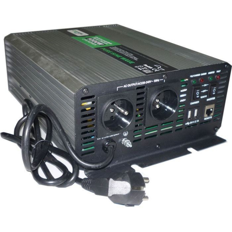 Měnič napětí+UPS 12V/230V/1000W, CARSPA CPS1000, čistá sinusovka G553A