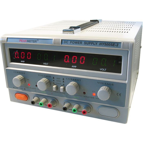 Laboratorní zdroj PeakMeter HY5005E-2, 2x0-50V/0-5A G856