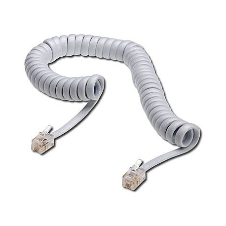 Telefonní kabel kroucený bílý 2m (4P4C) RJ10 N033