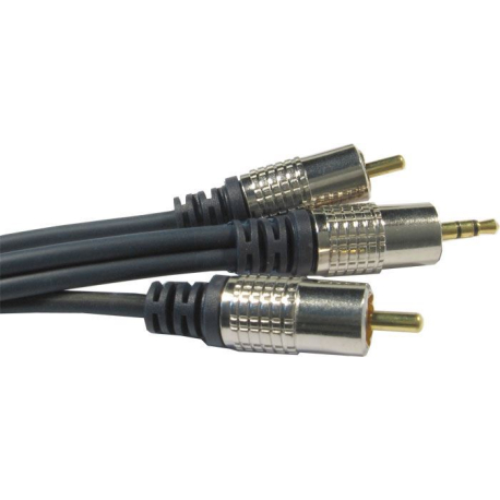 Kabel 2xCinch-Jack 3,5mm stereo, kabel 2x3,5mm, 1,5m N011