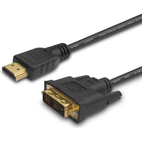 Kabel DVI 18+1 - HDMI(A) 1,5m Savio CL-10 N551C