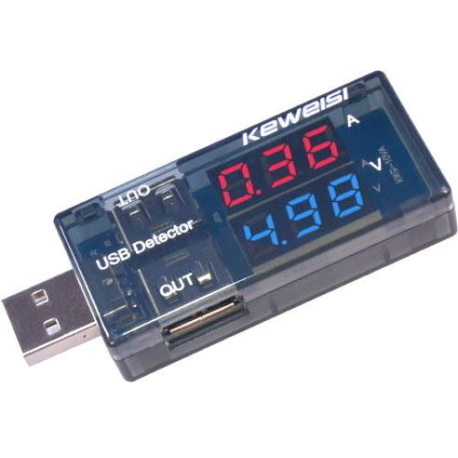 USB tester - voltmetr a ampérmetr 3-9V/0-3A DC KWS-10VA R003C