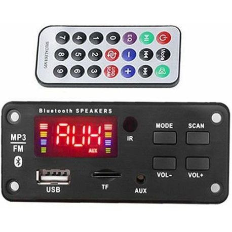 FM rádio, přehrávač MP3 s bluetooth 5.0, dálkové ovládání, napájení 5V M501B