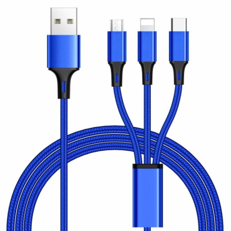 Univerzální USB kabel 3v1 Lightning / USB C/ micro USB N508F