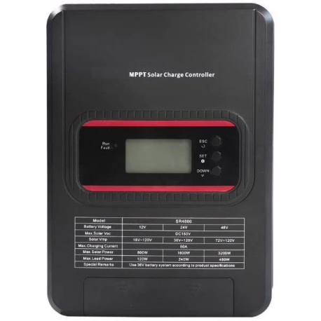 Solární regulátor MPPT SR4860, 12-48V/60A G907A