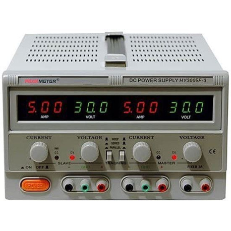 Laboratorní zdroj PeakMeter HY3005F-3 2x0-30V/0-5A + 1x5V/3A G857C