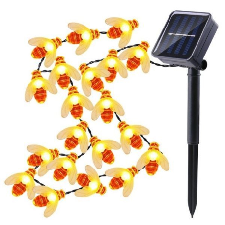 Dekorativní solární osvětlení včelky 30LED 4,5m, V436I