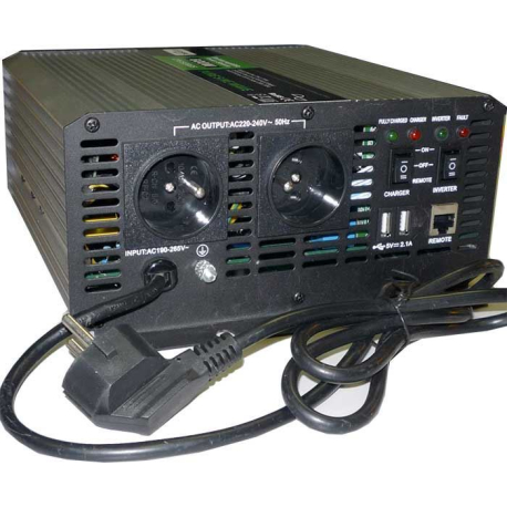 Měnič napětí+UPS 12V/230V/600W, CARSPA CPS600, čistá sinusovka G554