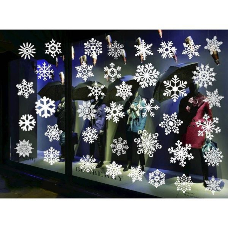 Vánoční nálepky na okno, vločky V762